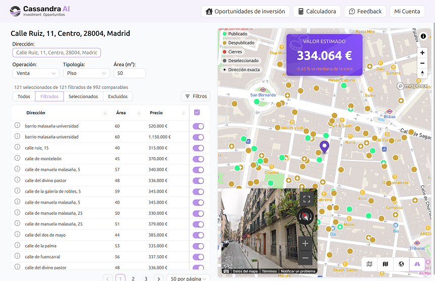 Vista de Cassandra AI para Agentes