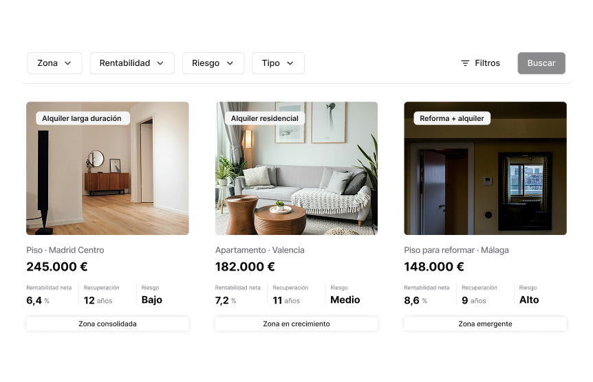 Vista de Cassandra AI para Particulares